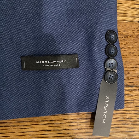 Marc New York suit jacket. Blue sharkskin. New with tags. - Picture 4 of 5